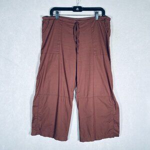 Be Present Yoga Pants Womens XL Brown Cotton Blend Activewear Quiet Luxury
